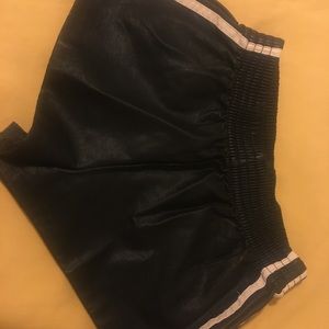 Faux leather shorts